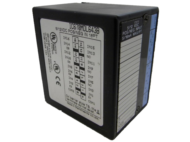 GE-Emerson IC670MDL643 Field Control Discrete Input Module