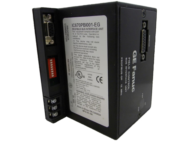 Remanufactured GE-Emerson IC670PBI001 Field Control Profibus Bus Interface Unit
