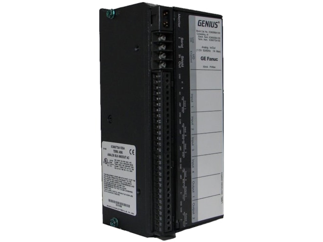 Remanufactured GE-Emerson IC660BBA100 Genius Analog I/O Block