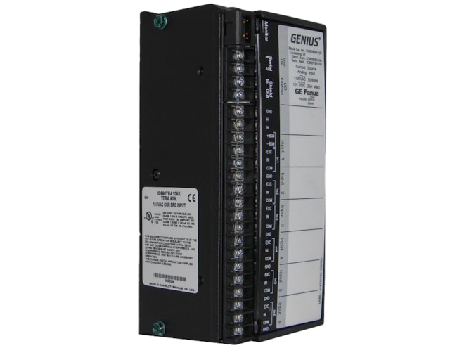 Remanufactured GE-Emerson IC660BBA106 Genius Current-Source Input Block