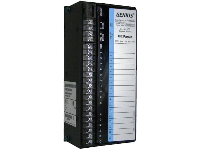 Genius 495 GE-Emerson IC660BBD020 Genius Source I/O Block Remanufactured | I/O ...