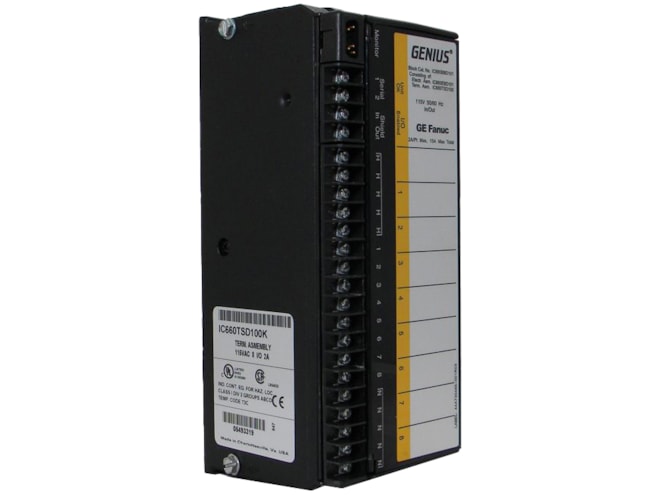 Remanufactured GE-Emerson IC660BBD101 Genius Low-Leakage I/O Block