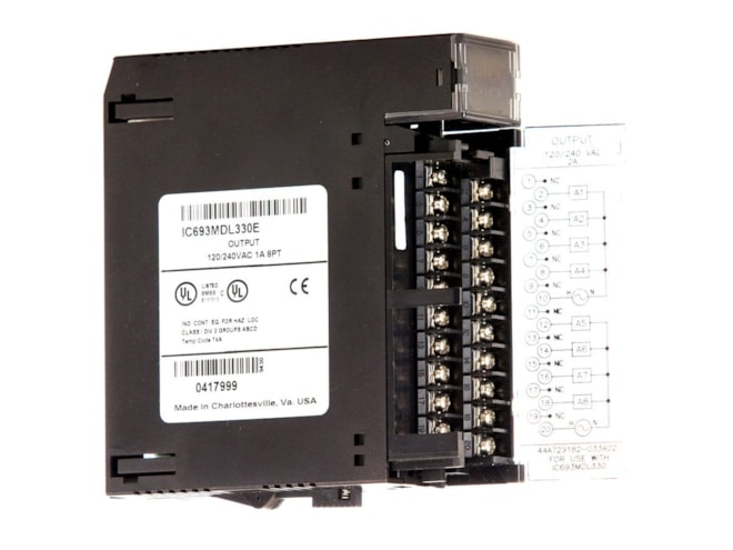 Remanufactured GE-Emerson IC693MDL330 120/240 Volt and 2 Amp AC Output Module