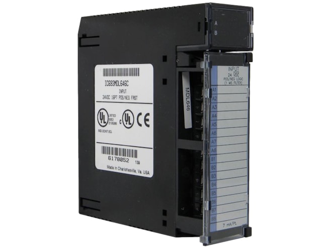 Remanufactured GE-Emerson IC693MDL646 24VDC Positive/Negative Logic FAST Input Module