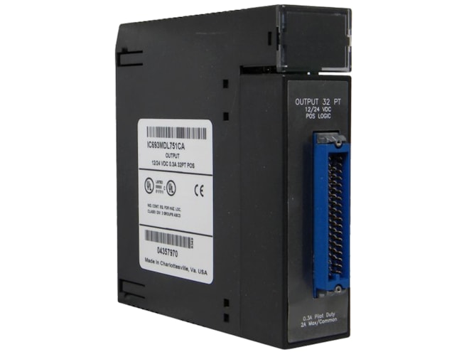 Remanufactured GE-Emerson IC693MDL751 12 to 24VDC Positive Logic Output Module